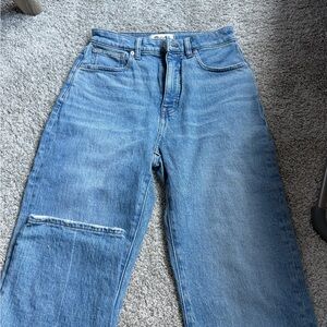 Madewell Women's Curvy Straight Leg Blue Jeans